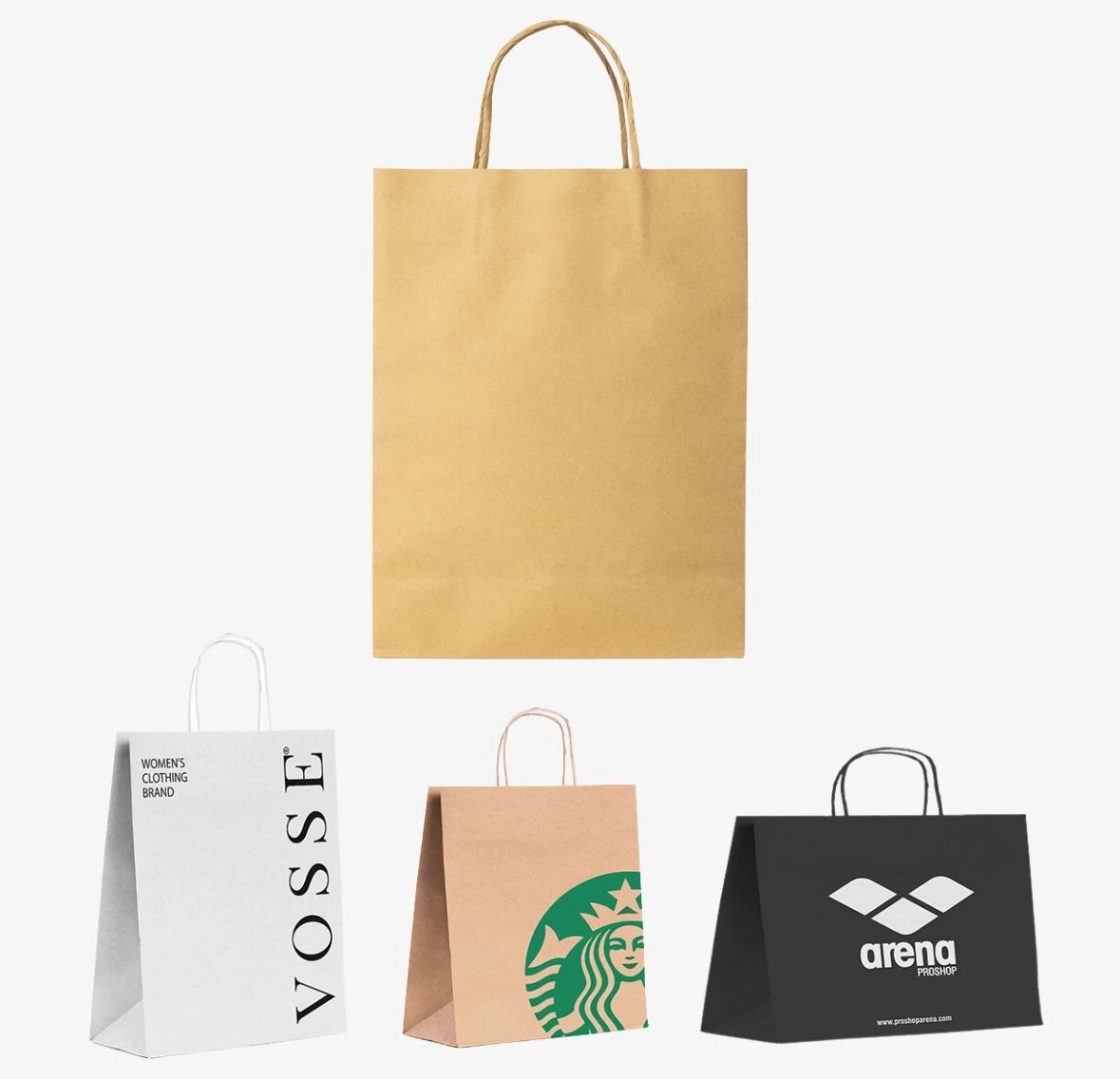 Flat Handle Kraft Paper Bag