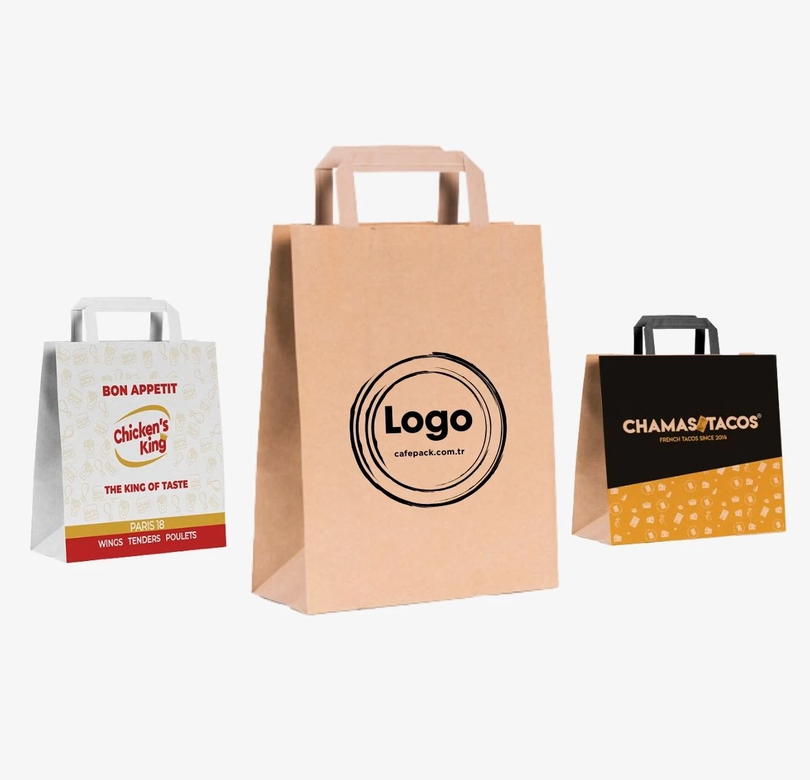 Flat Handle Kraft Paper Bag