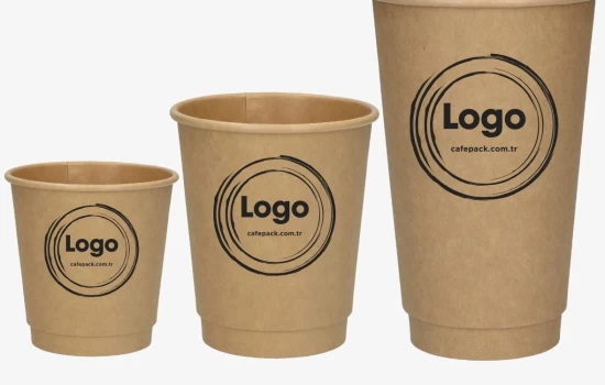 Double Wall Middle Kraft Paper Cup 4oz,8oz,14oz,16oz delivery about 3 Weeks