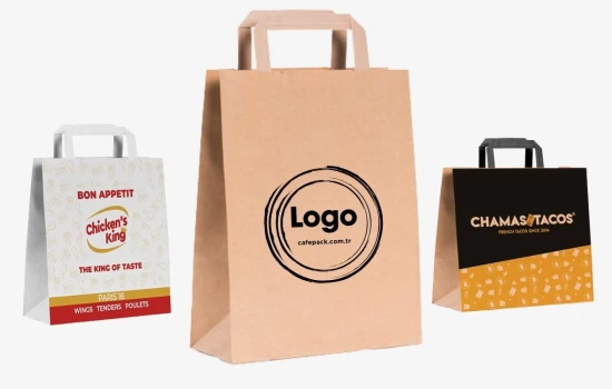 Flat Handle Kraft Paper Bag